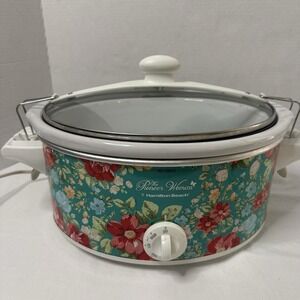 🌺 Pioneer Woman 6 QT Slow Cooker Vintage Floral Crock Pot #33362 Hamilton Beach